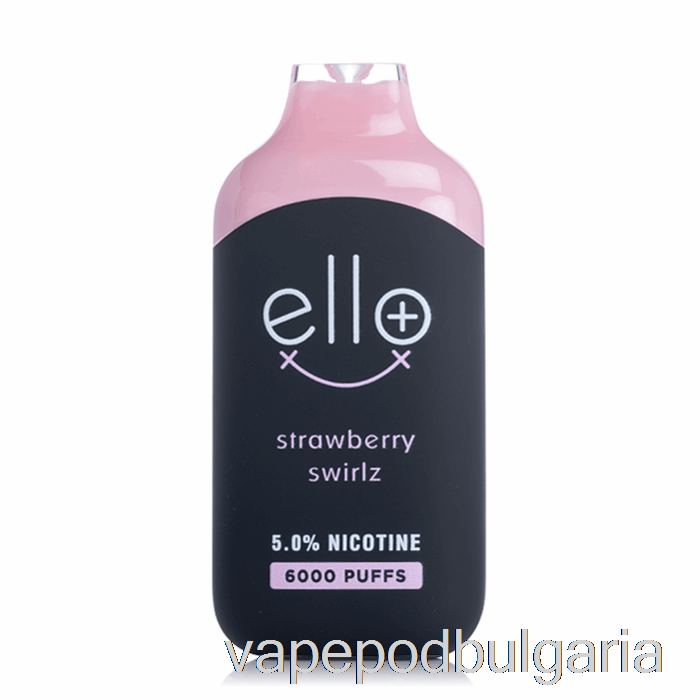 Vape Течности Blvk Ello Plus 6000 за еднократна употреба Strawberry Swirlz